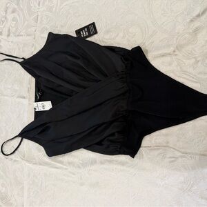 Express Black Womens Bodysuit with Spaghetti Straps